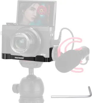 Neewer Metal Bracket Compatible with Canon G7X Mark II & Mark III, Camera Extension Base Plate with 1/4" Tripod Mount