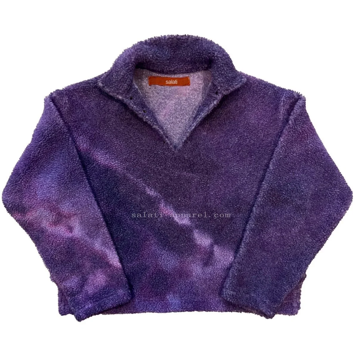 Custom Streetwear Fleece Blank Pullover Polyester Open Placket Baggy Thick Wool Fuzzy Sherpa Winter Unisex Cropped Hoodies Men