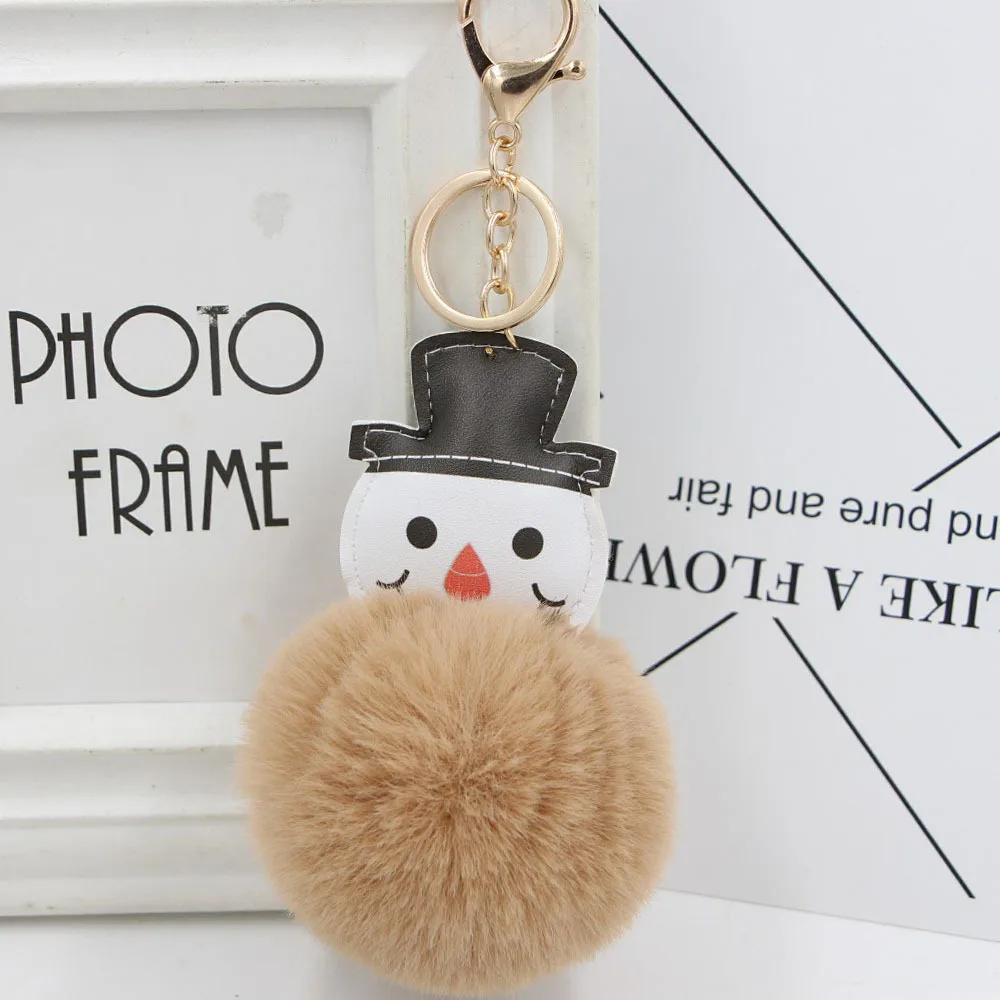 2024 2024 Faux Fur Pom Pom Fur Ball Keychain Bag Purse Holder Keyring Backpack Pendants Faux Fur