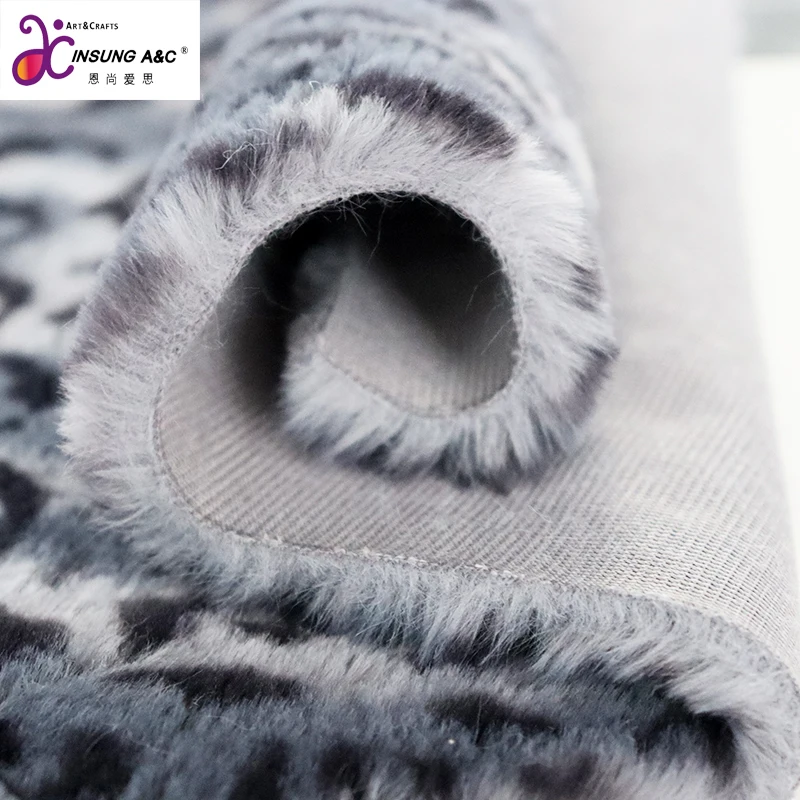 Дешевая Экологически чистая плюшевая ткань из искусственного кроличьего меха для одежды и домашнего текстиля