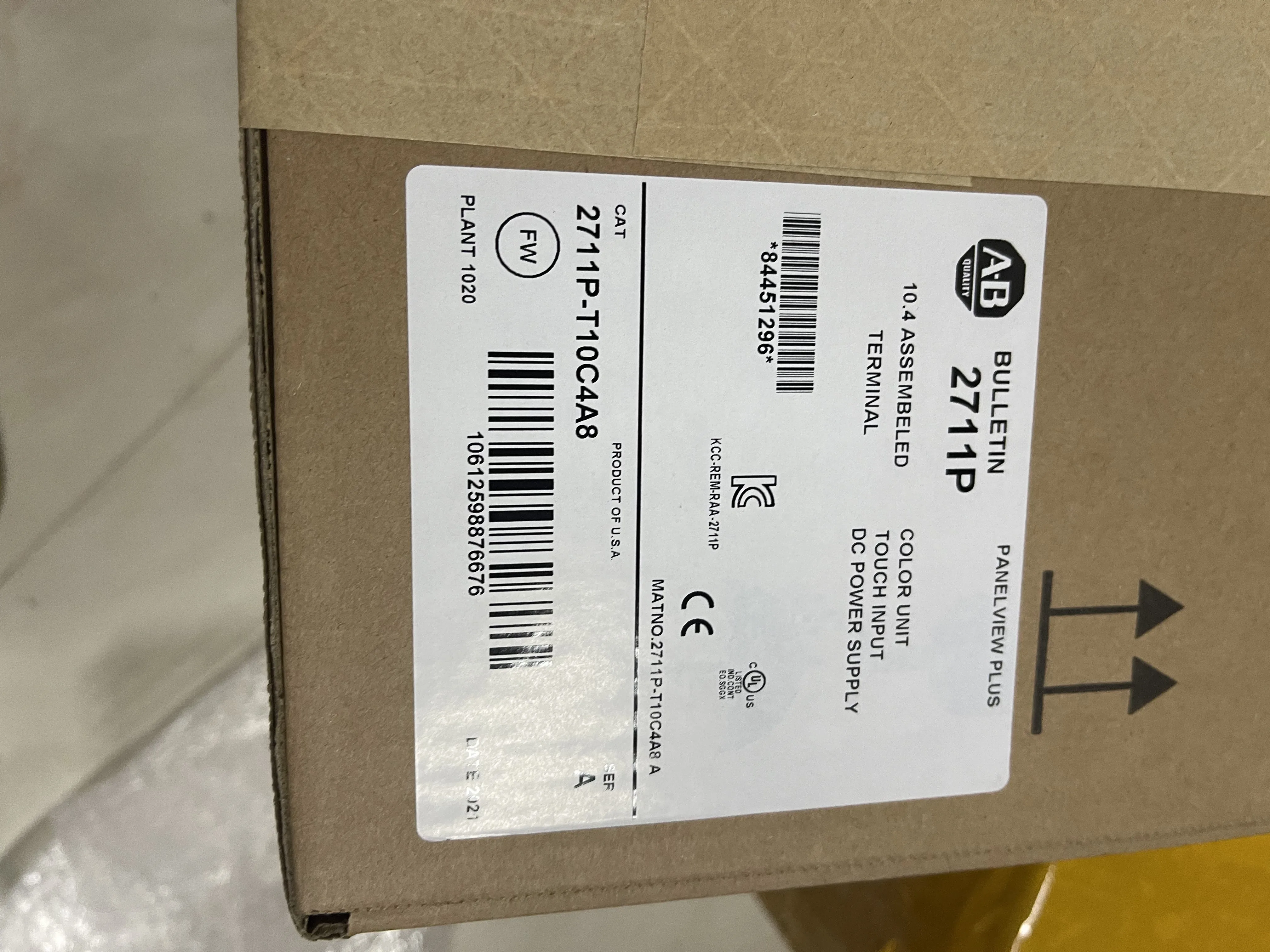Allen-Bradley HMI Touch Panel 2711P-T10C4A8