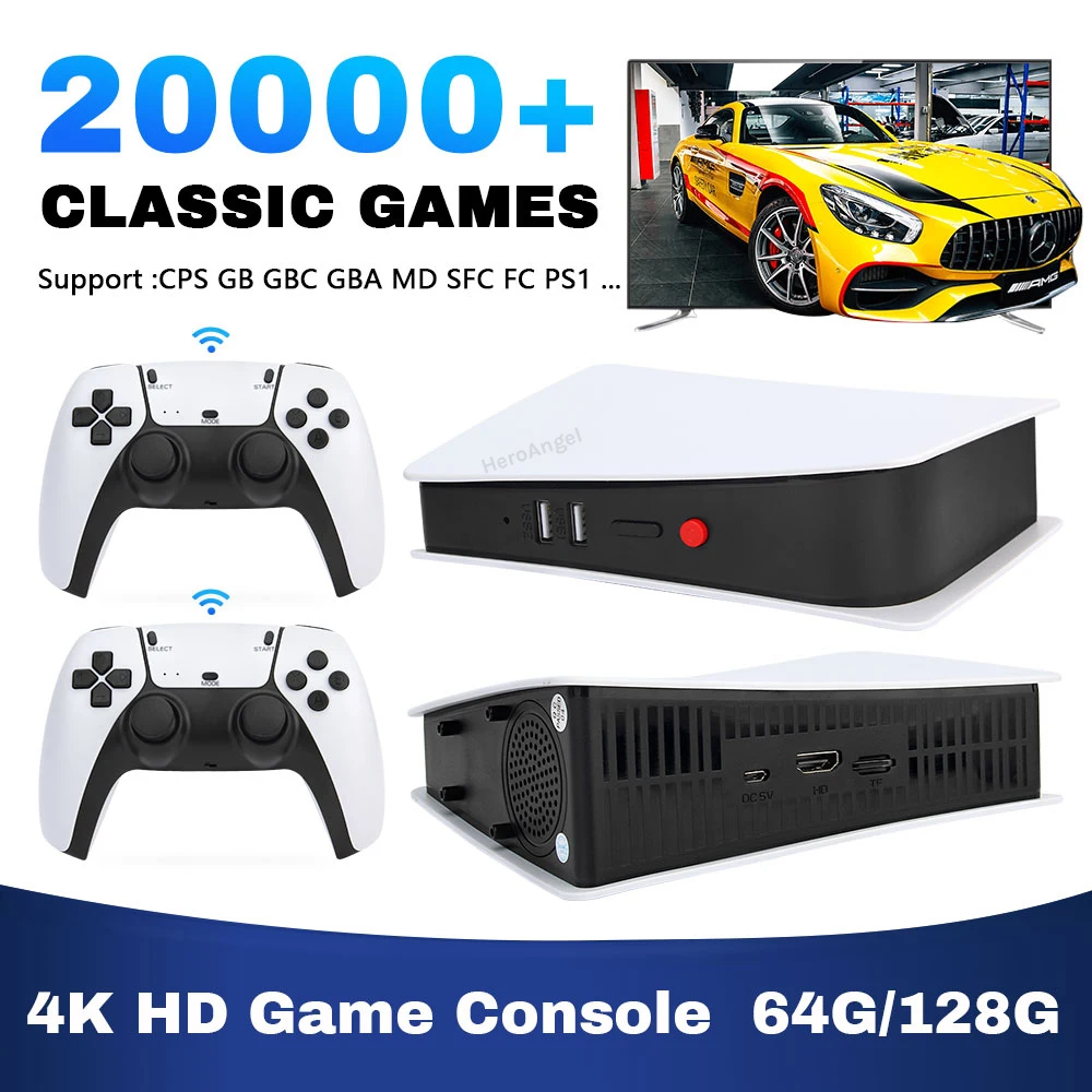 4k Retro M5 Video Game Console Tvbox Bulitin 15000+ Games Two
