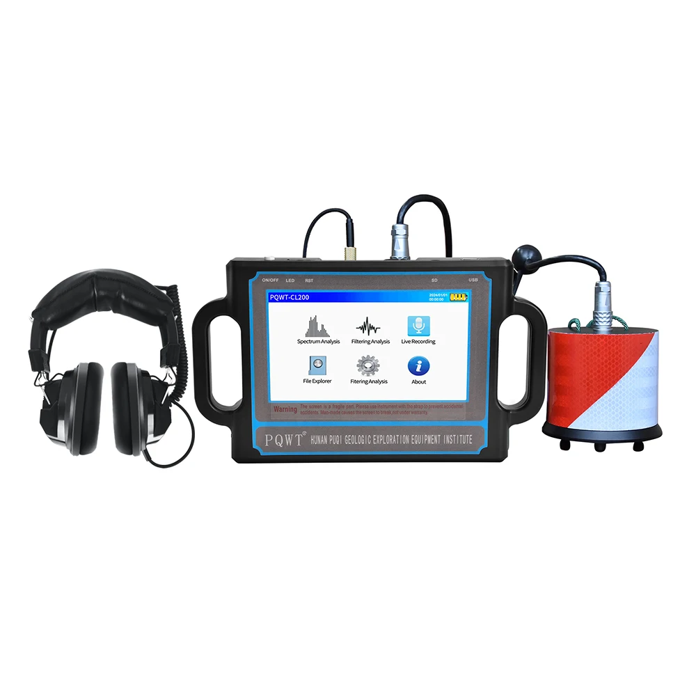 PQWT-CL200 Ultrasonic Water Leak Detector with Built-in Mini Sensor 2M Underground Water Detection