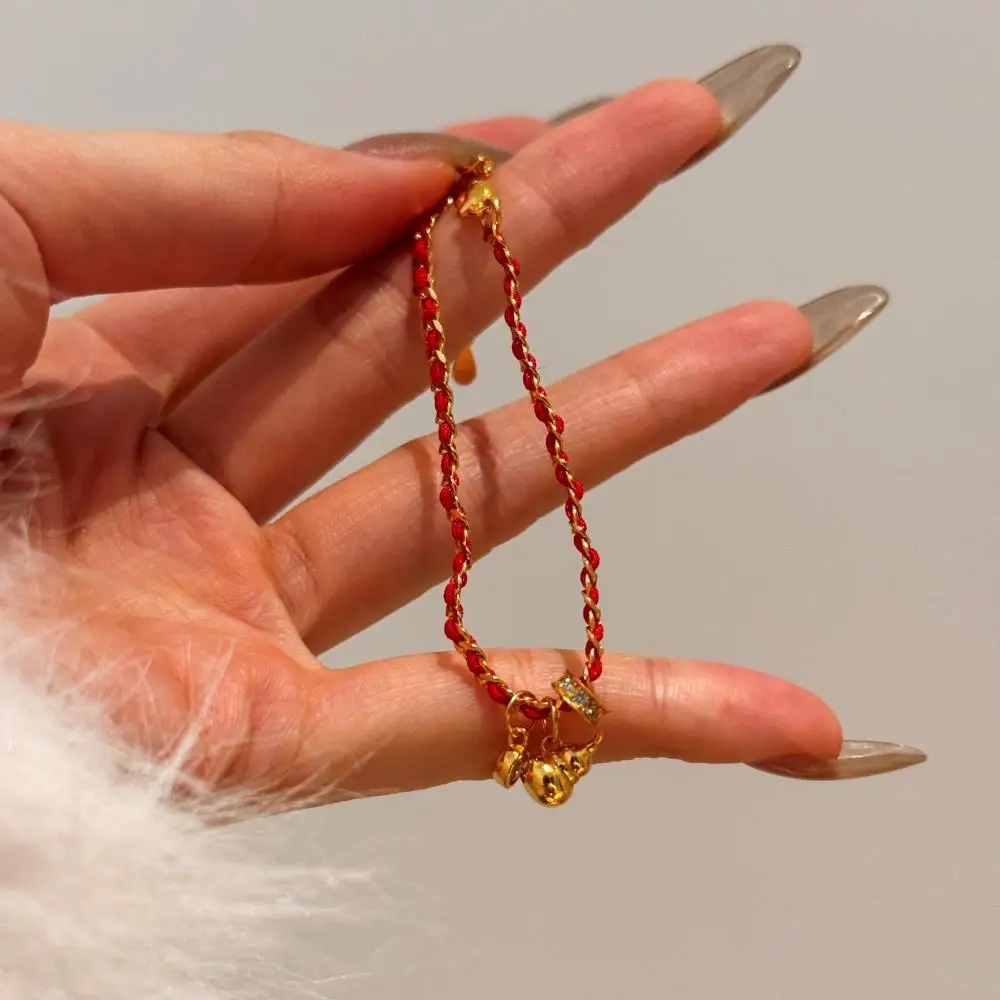 KAKODIY Chinese popular style gourd red rope gold plated 925 Sterling Silver bracelet detail 4