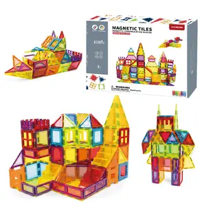 EPT New Style Hot Sale 3D Magnetic Colorful Plastic 110pcs Magnetic Building Tiles for Kids