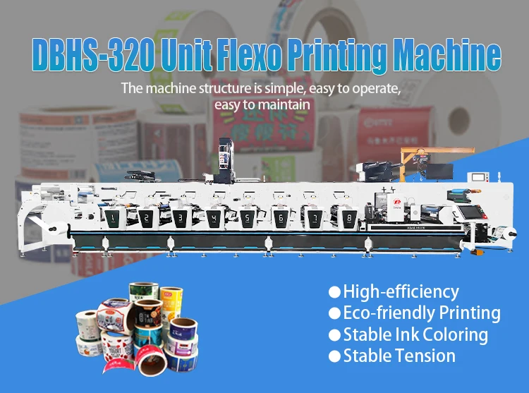 DABA Unit Label Sticker Roll to Roll Flexo UV Printing Machine| Alibaba.com