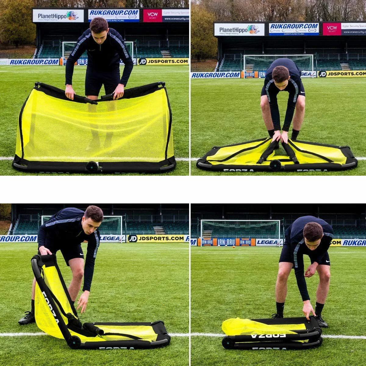 5*3ft Collapsible Portable Solid Frame Mini Soccer Goal Foldable Aluminum Football Goalpost Training Equipment for Kids