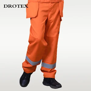 Uniform Industrial Orange Fire Safety Wear NFPA 2112 Nylon Fire Resistant Workwear Trousers
