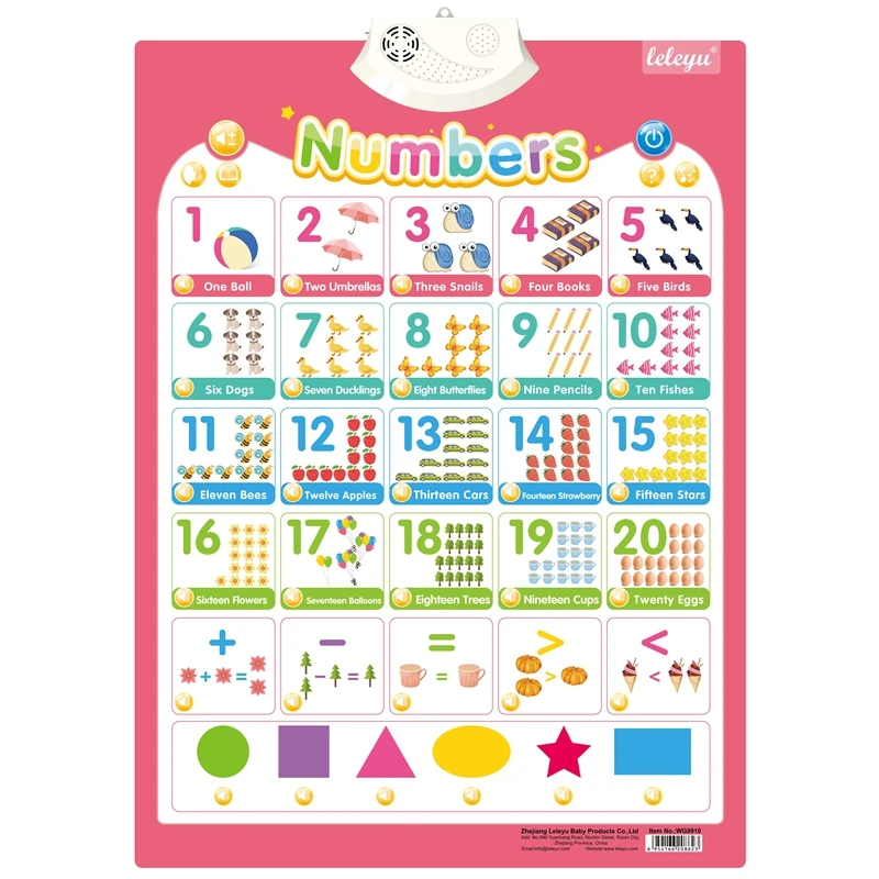 LELEYU OEM style feature talking poster music toys other educational toys to learn English