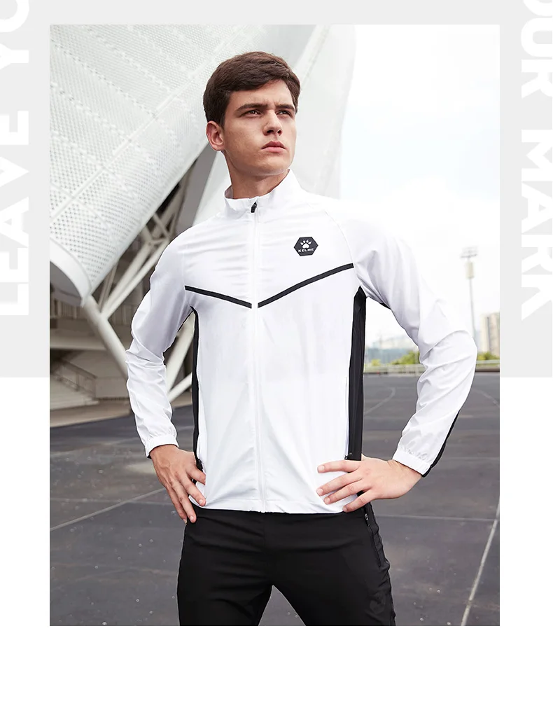 KELME Custom men's tracksuits  two piece set tracksuit men sweatshirt football sportswear polyester training men's tracksuit set