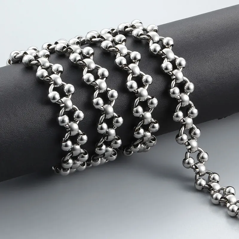 New Design Waterproof Stainless Steel Double Bead Chain Making Supplies