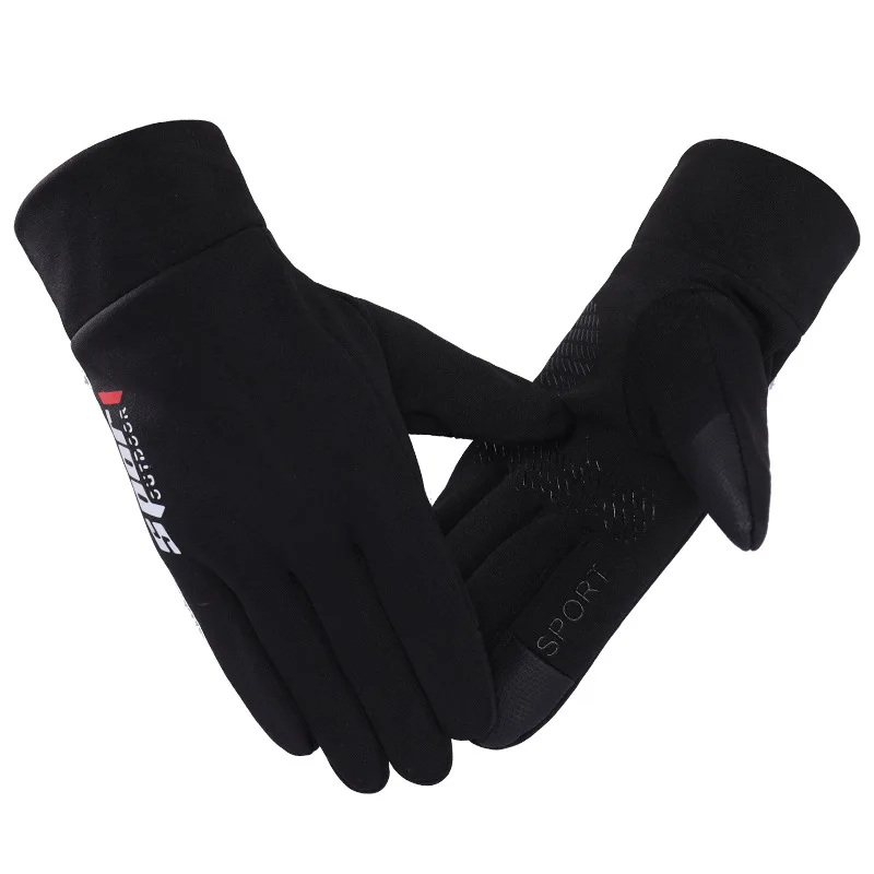 Winter outdoor gloves, cycling running windproof and waterproof full-finger gloves with touch screen