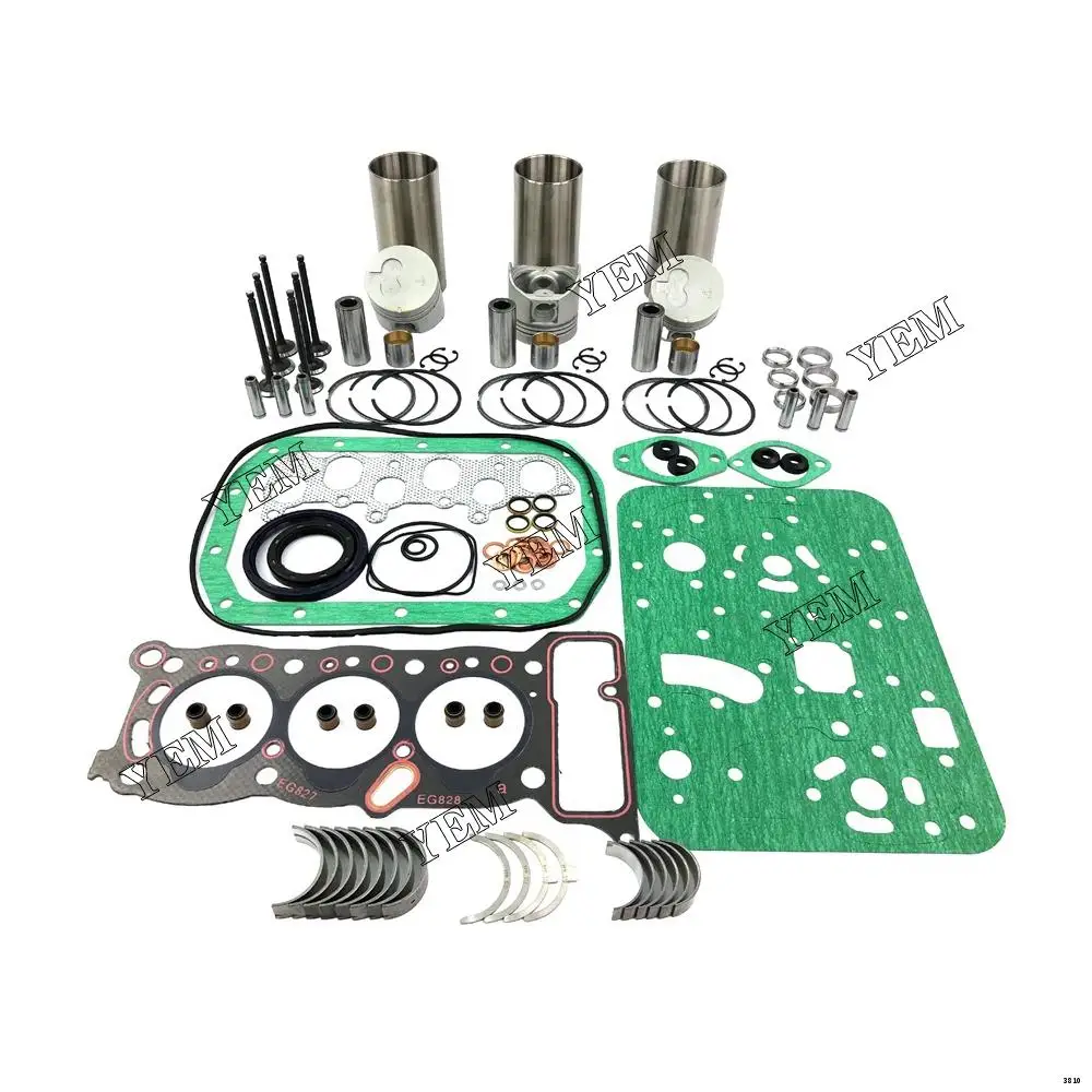 Repair Kit With Piston Rings Liner Bearing Valves Cylinder Gaskets Set Fit for Isuzu 3KC2 Construction Machinery Parts