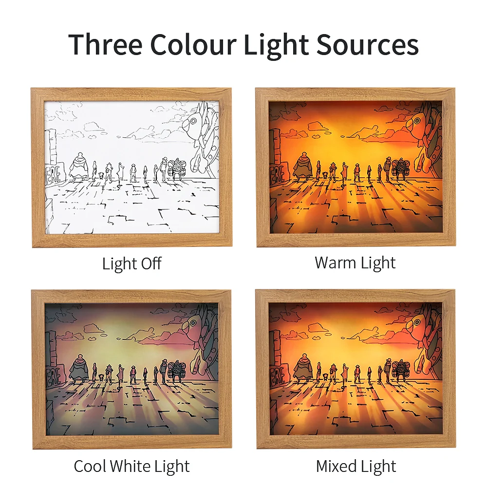 Creative Anime Light Box Template Paper Craft The Anime Design Led