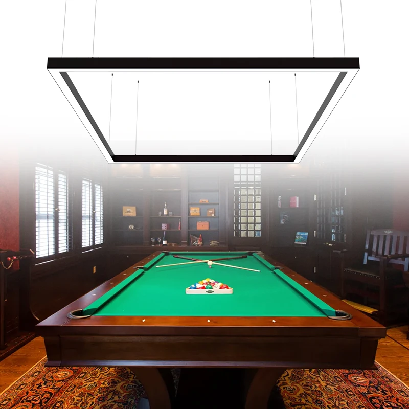 Modern Led Square Linear Lamp 3Cct Chandelier Aluminum Shadowless Billiard Table Lights Led Snooker Pool Linear Light