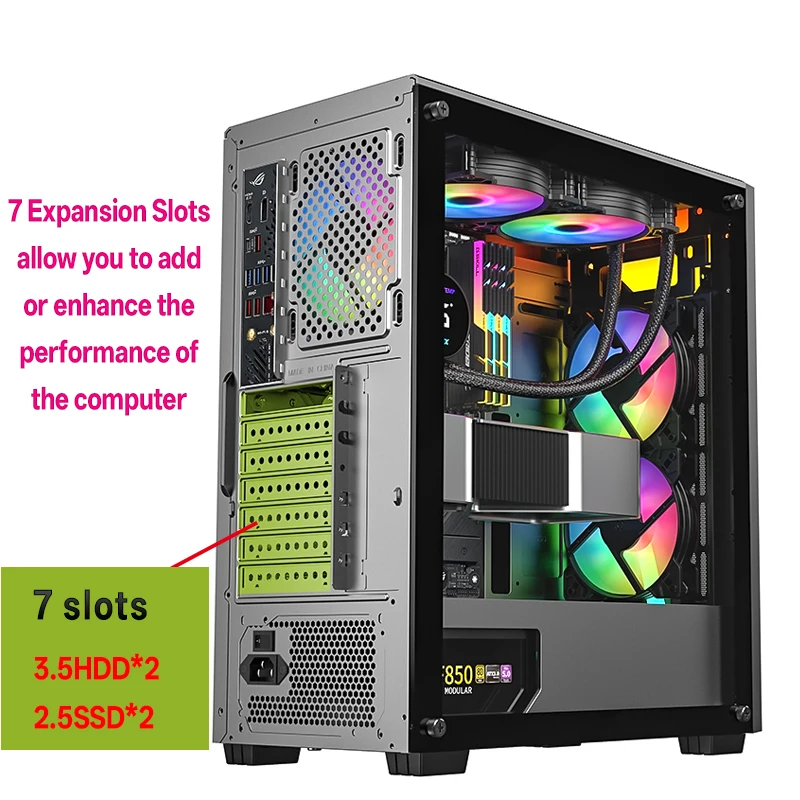 Cheap New Inverted Pc Case With Rgb Fans and Led Strip Best Airflow Dust Proof Sff Computer Case Matx Chassis Atx Gaming Cabinet