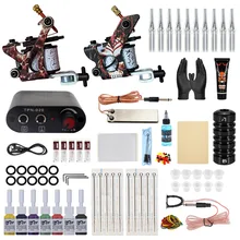 Factory Direct Supply 2 Tattoo Coil Machine Set Complete Full Copper High Quality Coil Tattoo Machine Kit