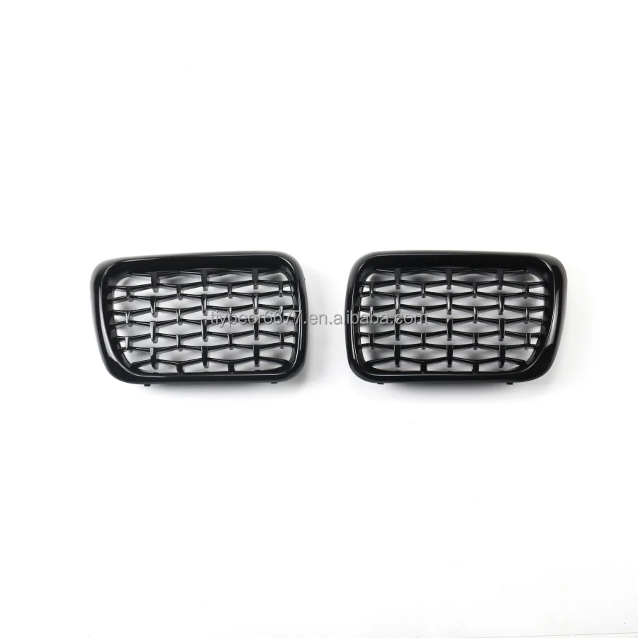 product tiypeor diamond style car replacement front bumper grille abs black grill for bmw 3 series e36 1997 1998 1999-2