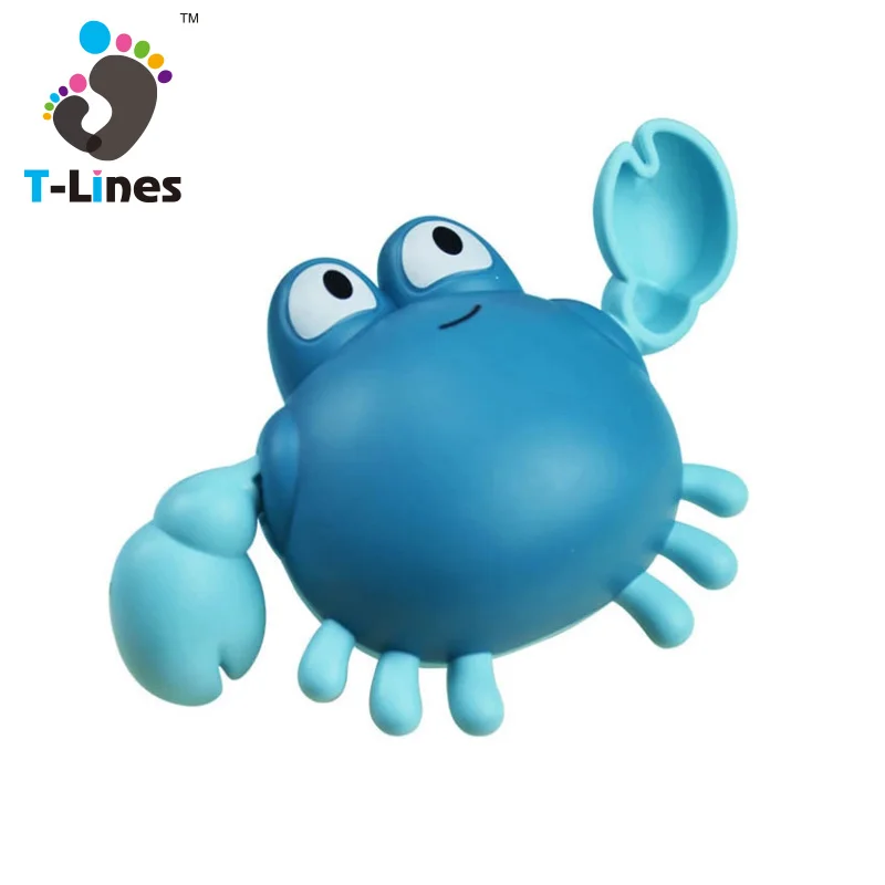 Cute cartoon crab bath toy baby water toy swimming wind-up toys for kids