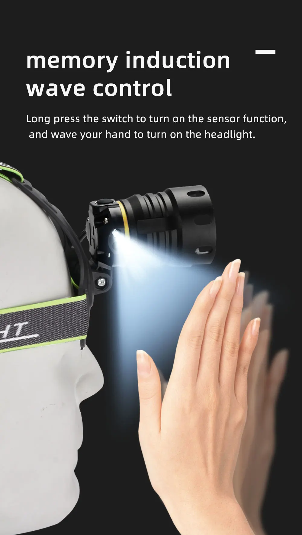 Powerful LED Usb Rechargeable Waterproof Xhp50 Headlight Super Bright Zoomable Warning Light Working Headlamp details