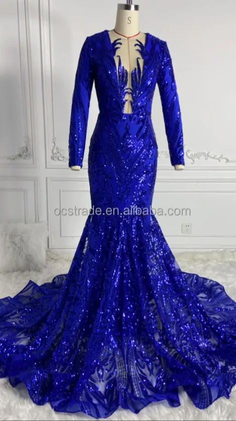mermaid black girl african girl prom dresses sheer crew neck appliques evening foProm Dresses Most Beautiful Wedding Dresses,DS4659 main image 1