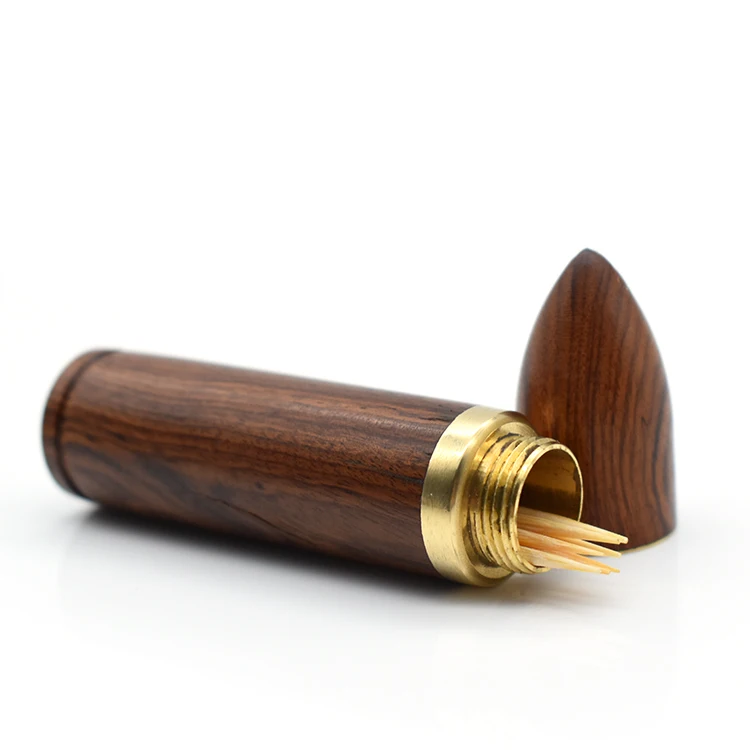 Chiloskit 2-Pack Wooden Sewing Needle Holder Cases - Brass Trim Organizer For Needles & Small Parts