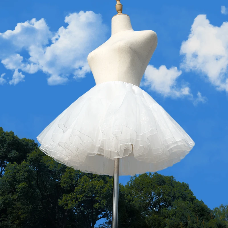 underskirt for short dress Women's White Flare Puffy Tulle Tutu Petticoat Short Underskirt for Dresses  Mini Skirt for Adults