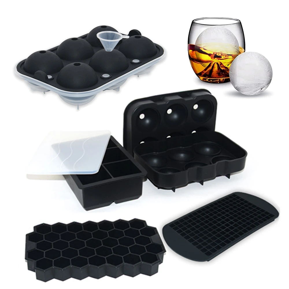 Factory Best Selling Silicone Ice Cube Tray With Lid Bpa Free Easy Release Ice Cube Molds Make Mini Ice Cubes