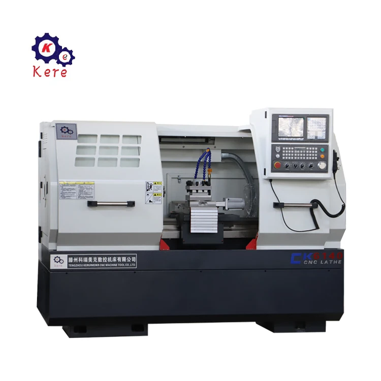High Precision Automatic GSK Control System Horizontal CNC Lathe CK6140 Flat Bed Structure for Medium Duty Machining