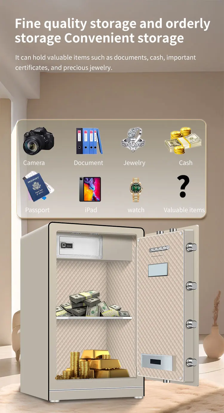 CEQSAFE TUYA APP WIFI Biometric Fingerprint Digital Safe Box Heavy Security Steel Money Electronic Safes for Home Office Hotel details