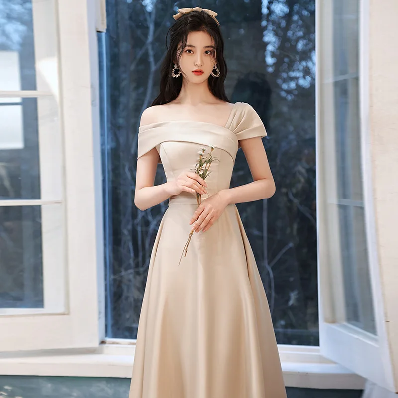 champagne color summer dress Freesia Formal Dress Champagne