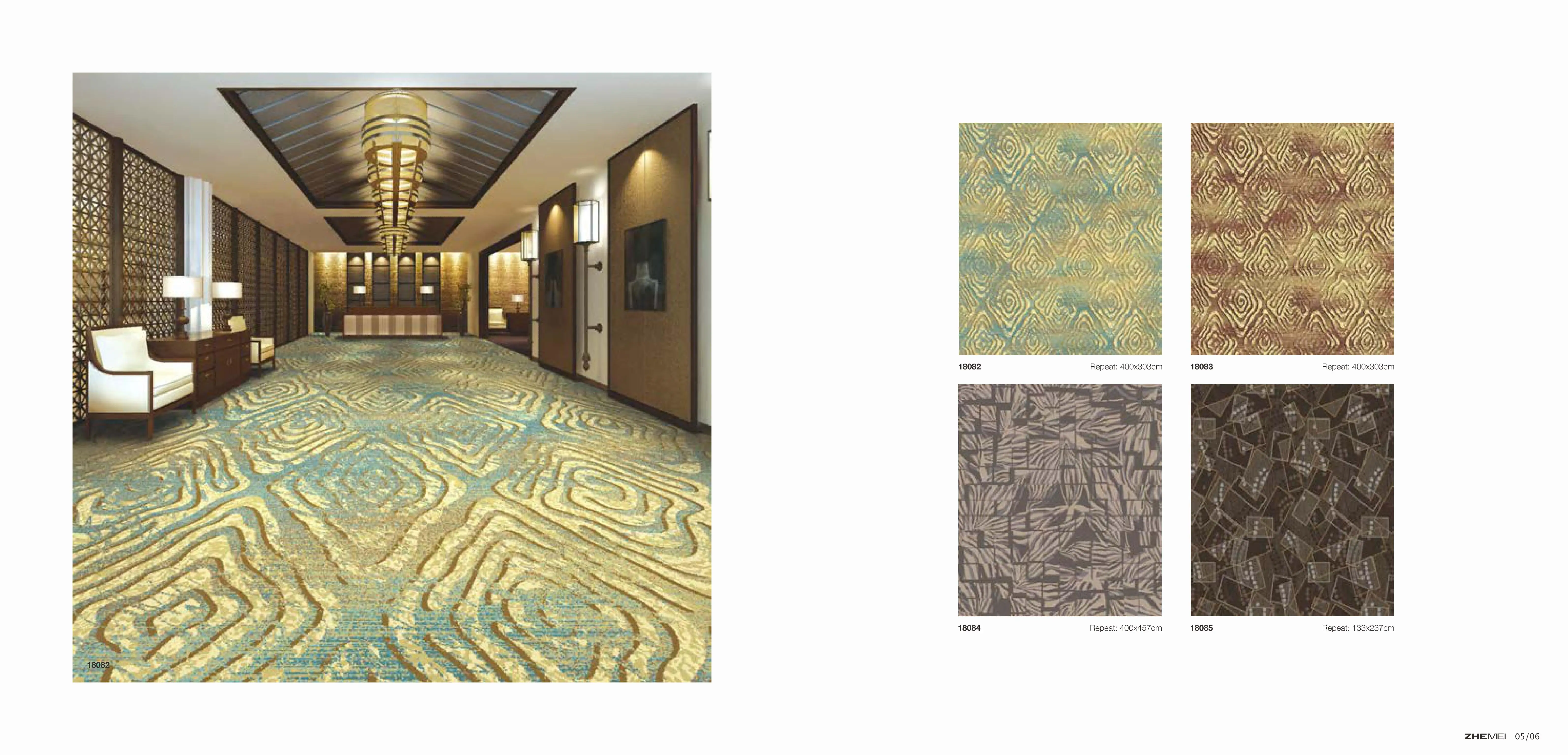 Axminster Carpet For 5 Star Hotel Fireproof Wool And Nylon Combination