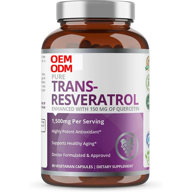 Trans-Resveratrol Anti-aging Vegan Supplements