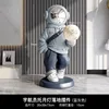Ornamento da pavimento con lanterna lunare da astronauta - Blu-grigio