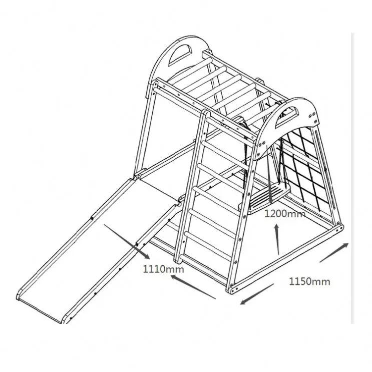 Детская рама для скалолазания Обучающие игрушки уличная игровая площадка деревянная
