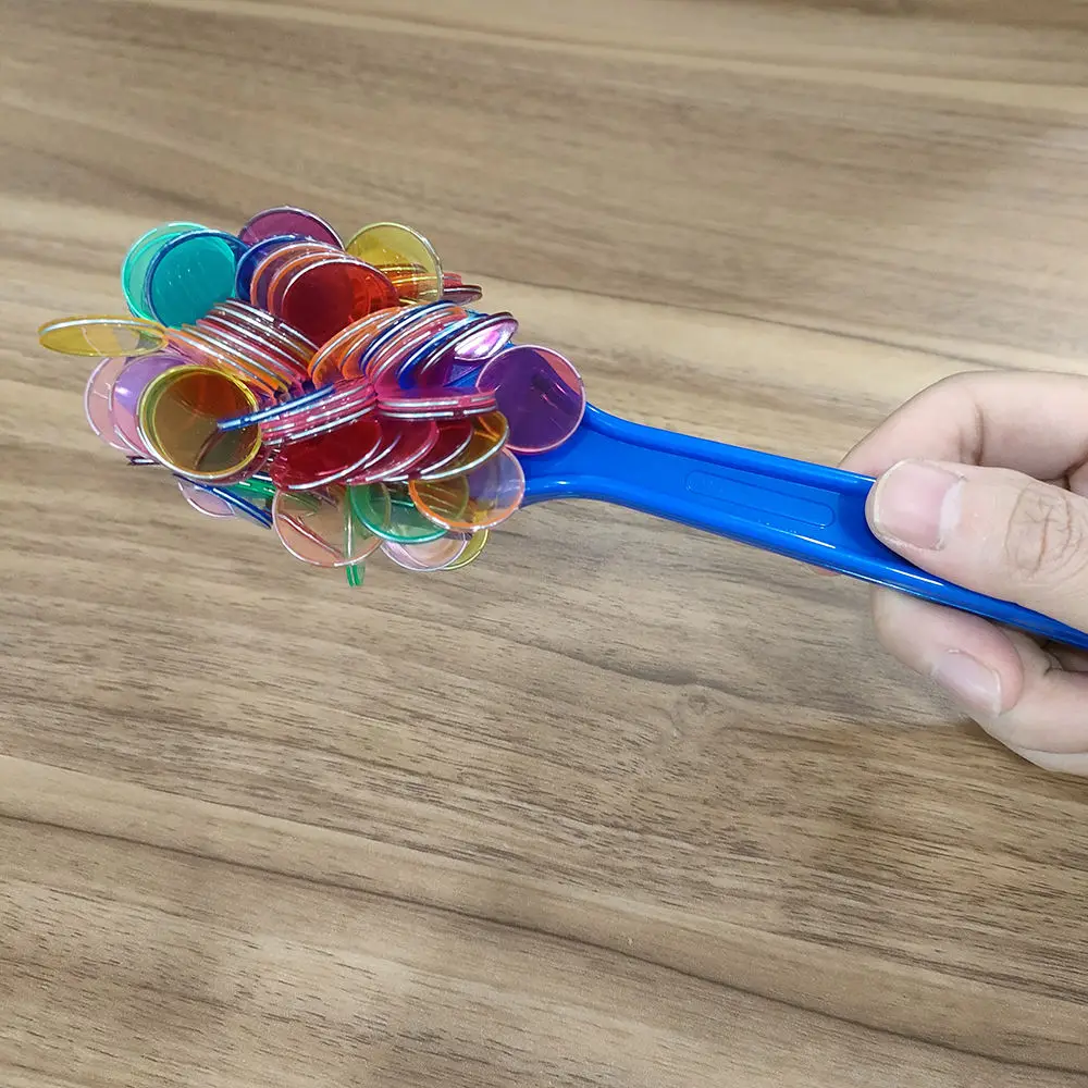 Оптовая продажа пластиковая круглая школьная игра Обучающие чипы магнитная палочка для