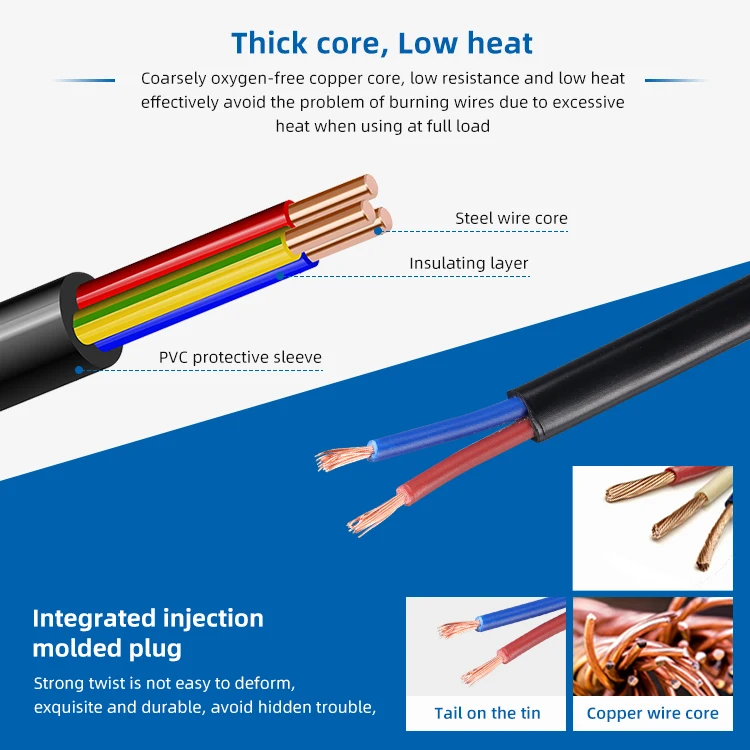 Japan 2 Pin Ac Power Cord Power Cable Japan Plug 2 Prong Japanese Power Cable Pvc 0.75mm2 Wire