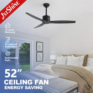 1stshine Ceiling Fan 3 Wooden Blades Smart Remote Control DC Motor Ceiling Fan Without Light