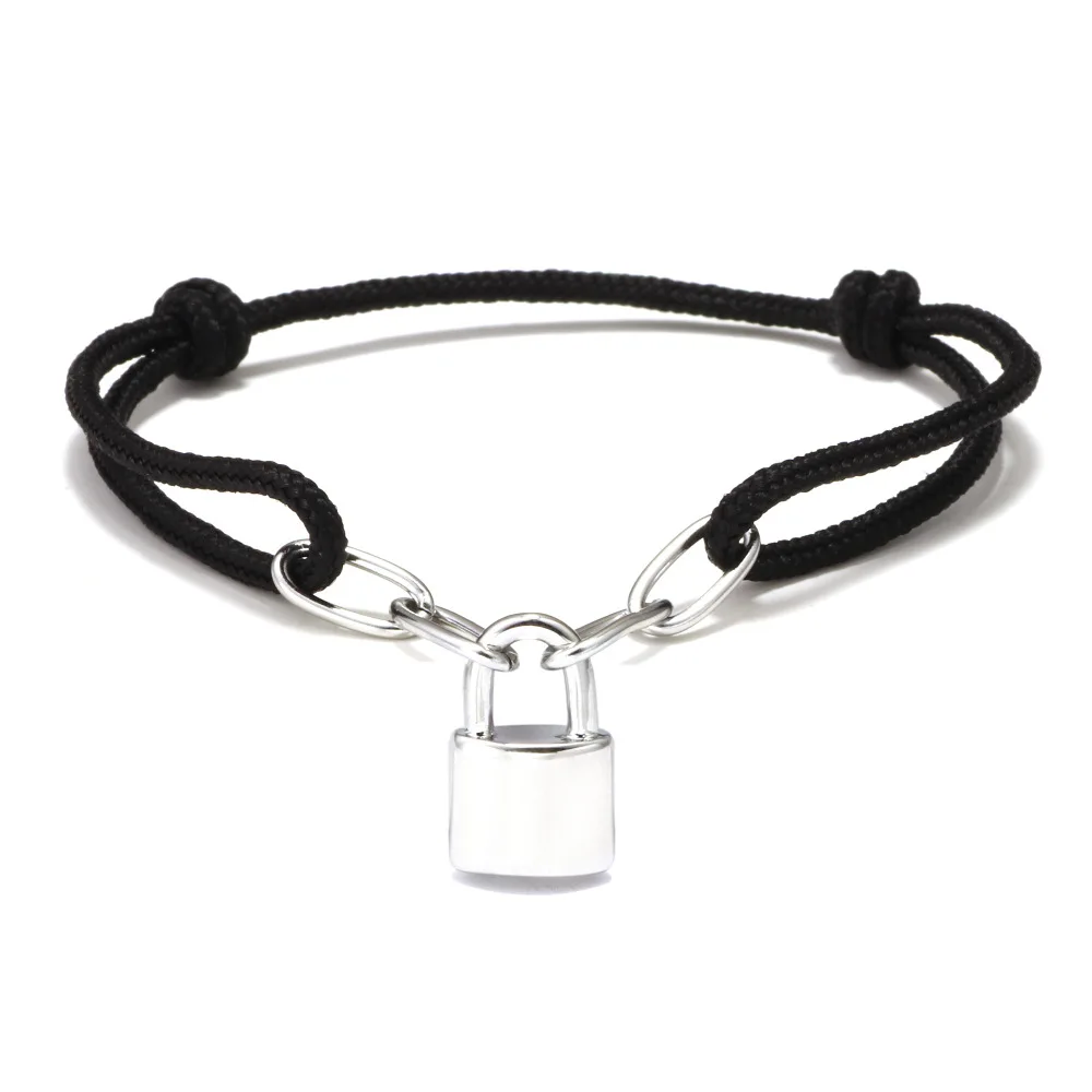 (Immediate Delivery) LV Silver Lockit Bracelet / Black