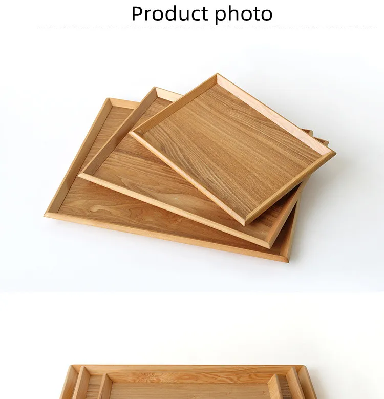 Wholesale Custom Hemlock Wood Polished Serving Tray Rectangle Modern Design for Home Hotel Restaurant Party Use Food Fruit Bread