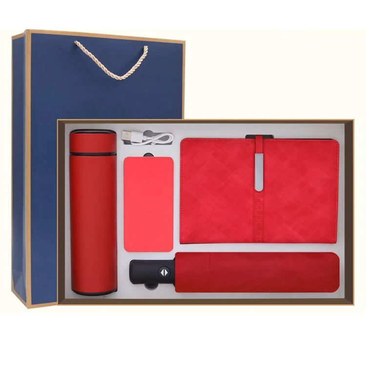 Роскошный подарочный набор вакуумный термос из нержавеющей стали 316 бутылка для воды с автоматическим складыванием и зонтиком в