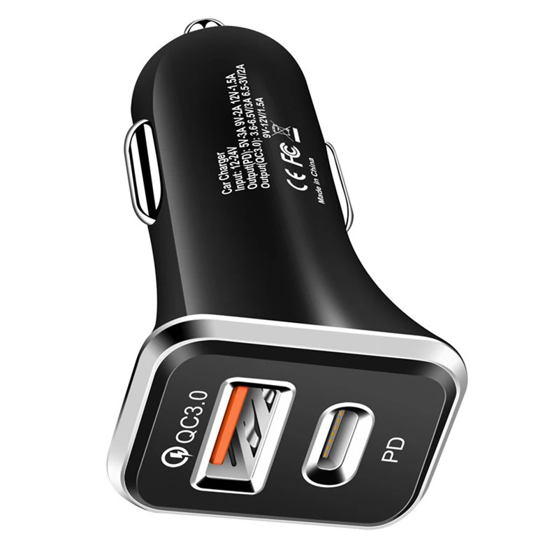 Car Charger Pd 36w Adapter Oem Dual Usb Typec Qc3.0 Fast Car Phone