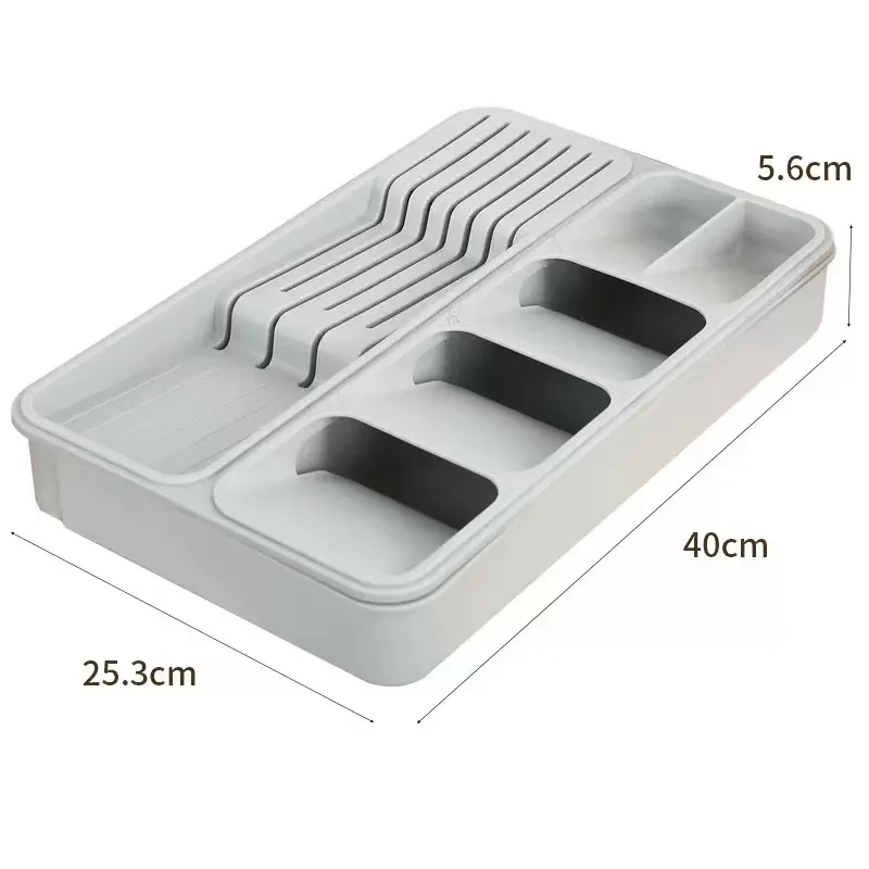 Hot Selling Kitchen Accessories Expandable Cutlery Drawer Storage Organizer Tray Plastic