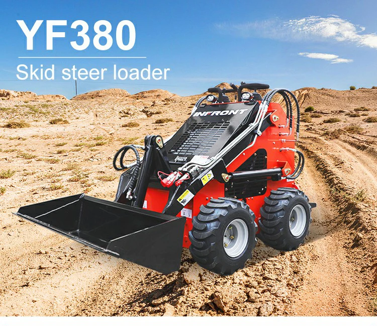 Infront China Skidsteer Dingo Stand On Attachments Mini Crawler Skid Steer Loader With Track