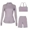 Costume en forme de Y à cinq points à col montant violet aromathérapie foncé
