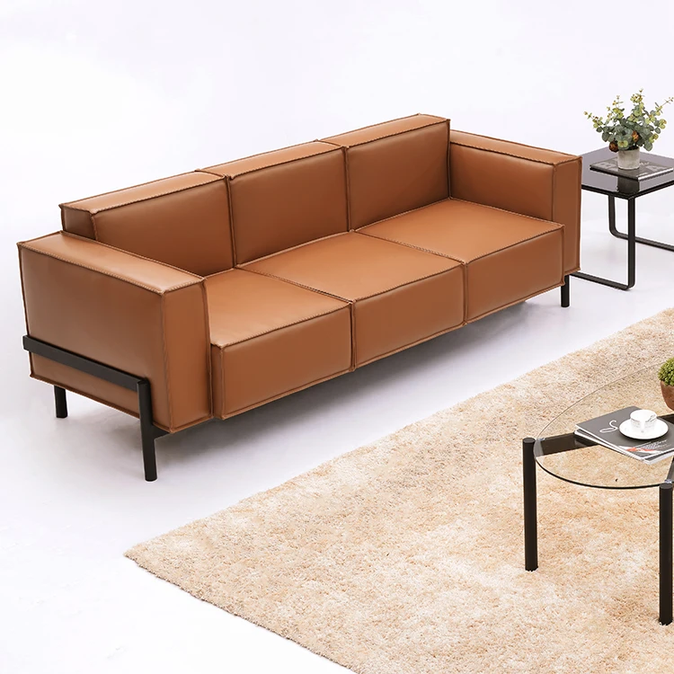 MIGE European Style Modern Modular Cheap Leather Office Sofa Set Designs Office Sofa