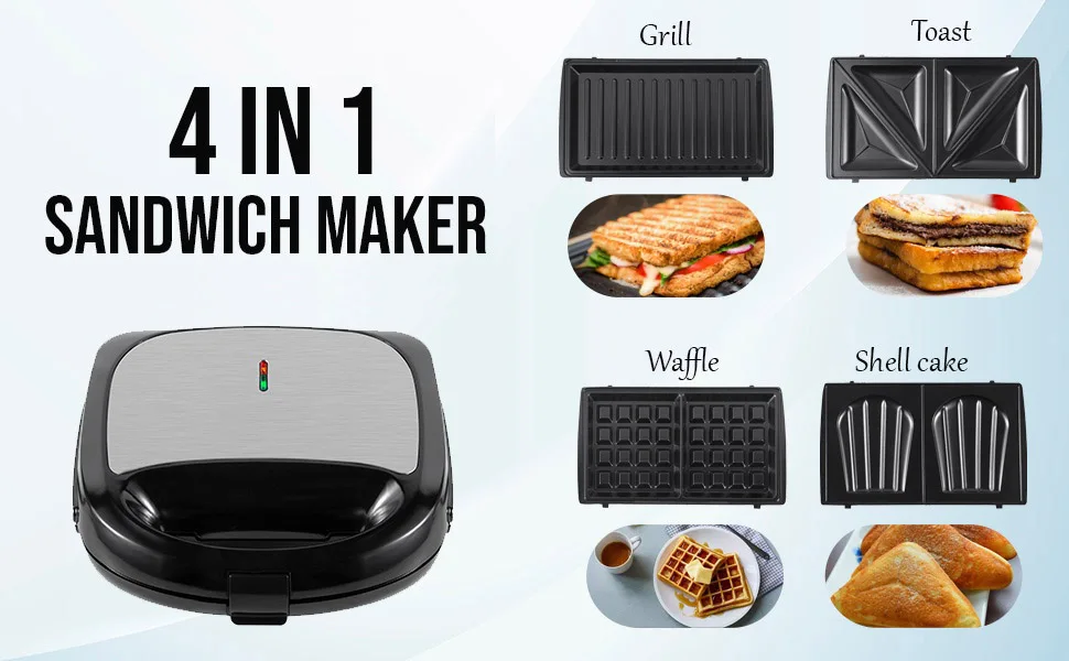 Detachable 3 In 1 Sandwich Maker With Detachable Plates - Buy 3 In 1 ...