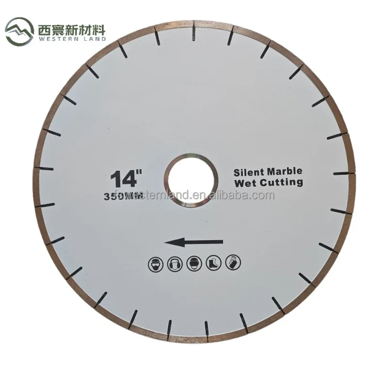 Silent diamond blade for marble