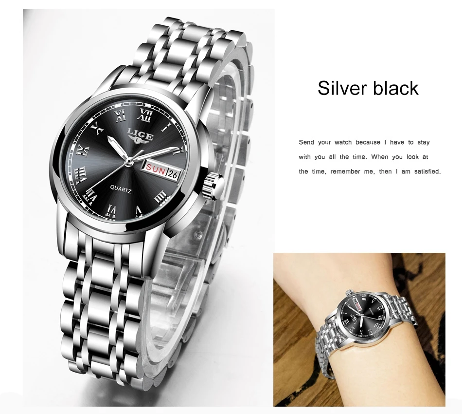 Lige 10007 New Design Your Brand Ladies Quartz Watches Calendar Water Proof  Luxury OEM Custom Logo Watch| Alibaba.com