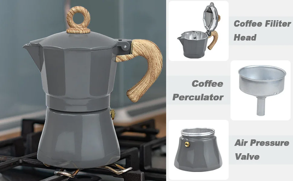 Espresso Maker For Great Flavored Strong Classic Italian Style 3 Cup